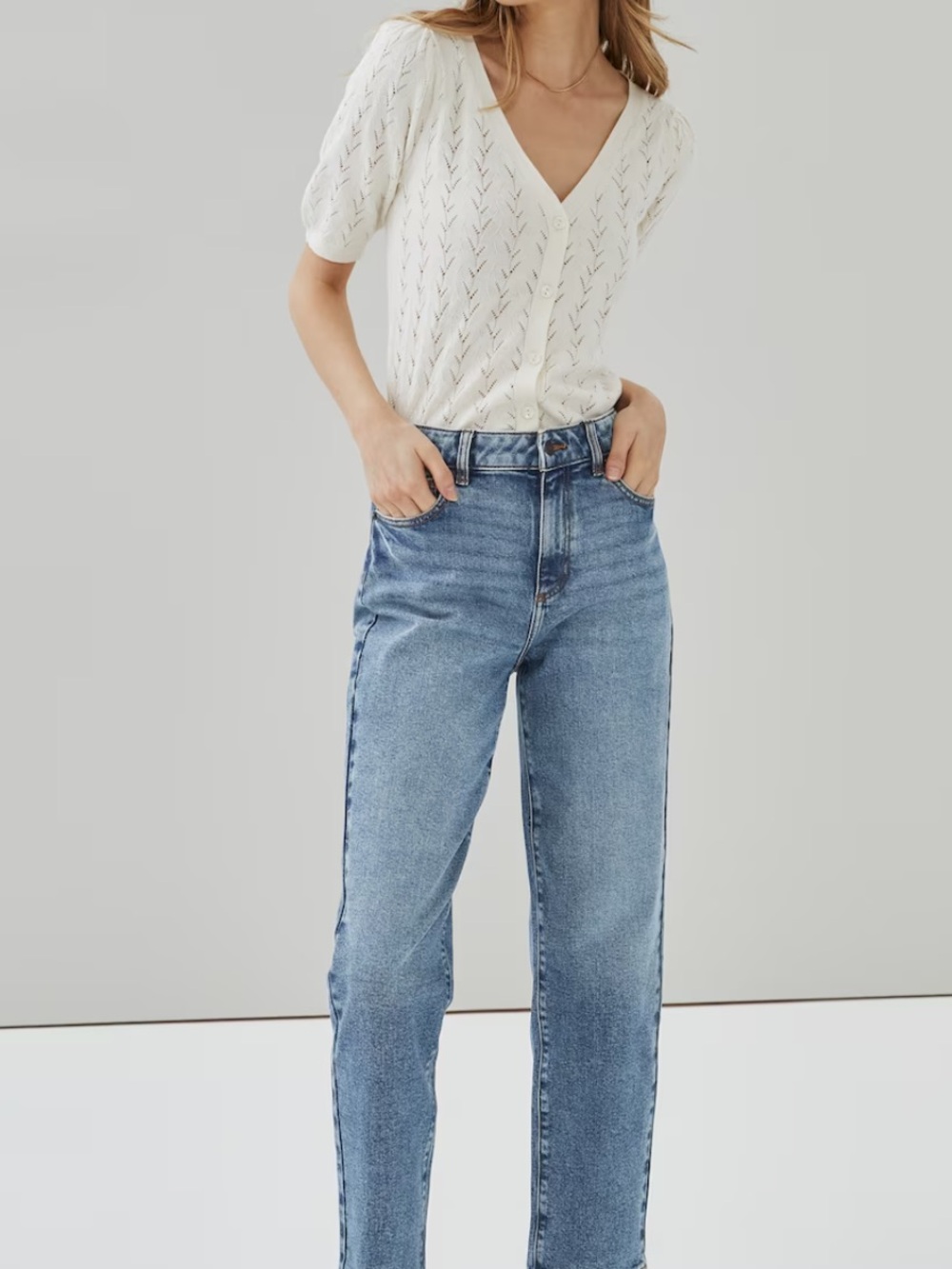 Joe Fresh Straight-Leg High-Rise Jeans
